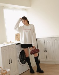 Fleece Lined Blossom Graphic Sweatshirt