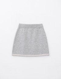 French Colorblock Bodycon Knit Mini Skirt