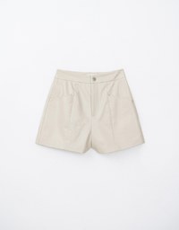 Minimalist Edgy Faux Leather Shorts