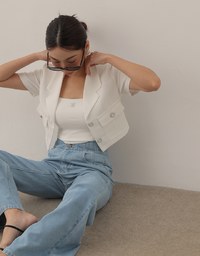 【Den!m LITE】Perfect Waistline High Waist Jeans Lightweight Denim Flare Pants
