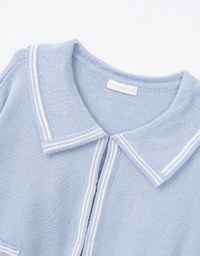 Preppy School Girl Collar Button Down Cardigan