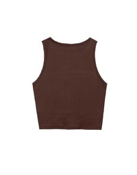 Front Cut Out Ribbed Padded Tank Top