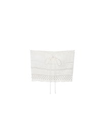 2 Way Convertible Lace Crochet Bandeau Top with Tie Detail