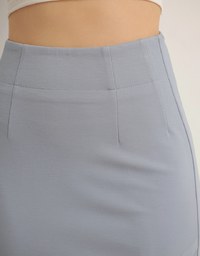 AIRY HOURGLASS Cooling Front Asymmetric Slit Maxi Skirt with Back Pockets