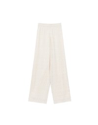【GUT GUT Design】 Bohemian Crochet Texture Wide Leg Pants