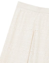 【GUT GUT Design】 Bohemian Crochet Texture Wide Leg Pants