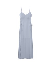 Corset V Neck Side Lace Up Padded Maxi Dress