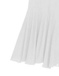 Satin Spaghetti Strap Padded Maxi Dress with Sheer Panel Flare Hem