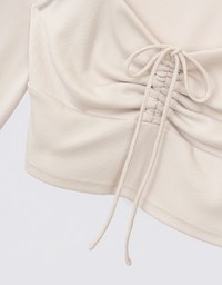 2 Way Sweetheart Neckline Front Ruched Top