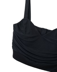 Sexy Mesh Ruched Sweetheart Neck Padded Cami Top