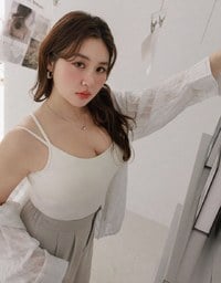 Airy Cool Multi-Style Straps Cami Padded Bra Top ( Removable Padding)