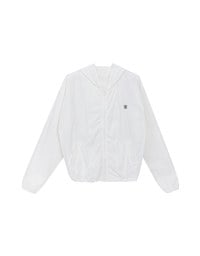 Skin Protection Sheer Zip Up Hoodie Jacket with AIR SPACE LOGO Embroidered