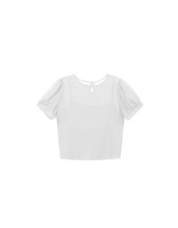 Sheer Puff Sleeve Mesh Top And Basic Camisole Set Wear