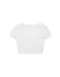 Classic Square Neck Ribbed Crop Top