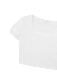 Classic Square Neck Ribbed Crop Top