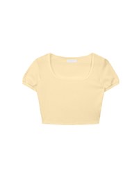 Classic Square Neck Ribbed Crop Top