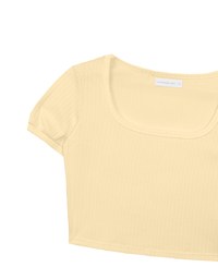 Classic Square Neck Ribbed Crop Top