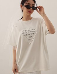 Motivational Quotes Short Sleeve Oversized Tee