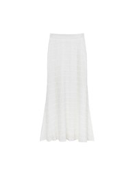 High Waist Luxe Lace Detail Fishtail Maxi Skirt