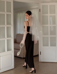 Bubble Gauze Textured High Waist Flowy Maxi Skirt