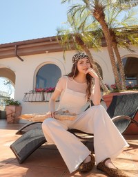 Casual Chic Wide Leg Jeans Denim Jumpsuit with Front Pocket