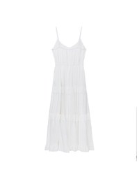 Layered Ruffle Hem Spaghetti Strap Cami Maxi Dress