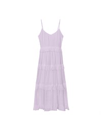 Layered Ruffle Hem Spaghetti Strap Cami Maxi Dress