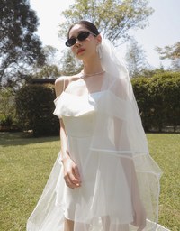 Off Shoulder Ruffle Hem Padded Jumpsuit