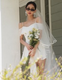 Off Shoulder Ruffle Hem Padded Jumpsuit