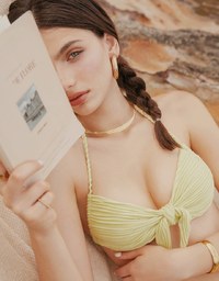 【PUSH UP】Multi Way Ripple Textured Push Up Bikini Top