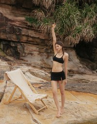 Eyelet Lace Side Drawstring Bikini Cover Up Mini Skirt