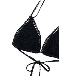 【PUSH UP】Bohomian Crochet Knit Push Up Halter Bikini Top