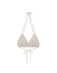 【PUSH UP】Bohomian Crochet Knit Push Up Halter Bikini Top