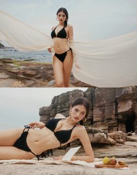 Bohomian Crochet Knit Double Side Tie Bikini Bottoms