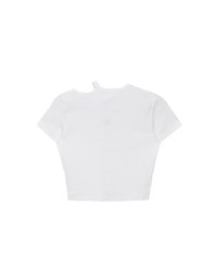 Air Space Logo Embroidered Cut Out Ribbed Top