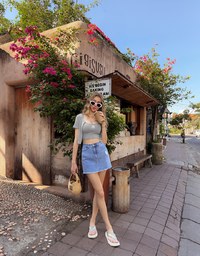 Short Sleeve Buttoned Knit Cardigan And AIR SPACE Logo Embroidered Ribbed Cami Padded Crop Top Set Wear