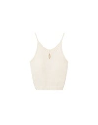 2 Way Cutout Knit Padded Cami Crop Top