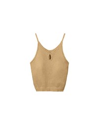 2 Way Cutout Knit Padded Cami Crop Top