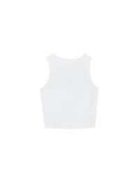 Star Shape Cut Out Ribbed Cropped Tank Top