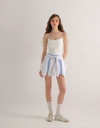 Basic Cooling Fabric Fitted Spaghetti Strap Camisole Bra Top