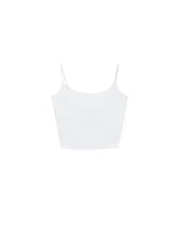 Basic Cooling Fabric Fitted Spaghetti Strap Camisole Bra Top