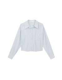 Heart Patterned Dot Button Up Blouse with Relaxed Collar Design