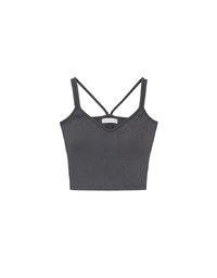 【AIRY COOL 2.0】Double Spaghetti Strap V Neck Open Back Bra Top