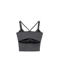 【AIRY COOL 2.0】Double Spaghetti Strap V Neck Open Back Bra Top
