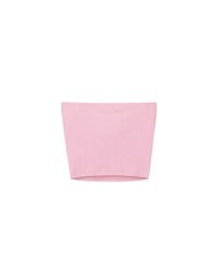 【Lyra & Toby】Embroidery Graphic Ribbed Padded Tube Top