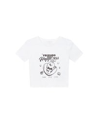 【Lyra & Toby】Printed Lyra Short Sleeve Graphic Cropped Tee