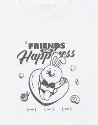 【Lyra & Toby】Printed Lyra Short Sleeve Graphic Cropped Tee