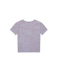 Retro Fit Striped Crew Neck Stretchy Cropped Tee