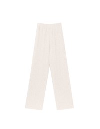 Elastic Waist Crinkled Texture Wide Leg Pants