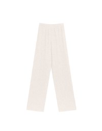 Elastic Waist Crinkled Texture Wide Leg Pants
